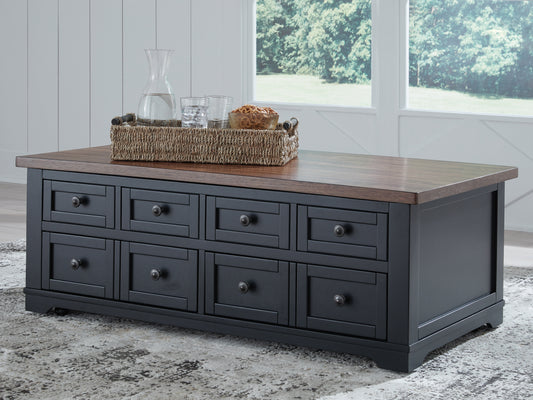 The Furniture Outlets - Ashley Furniture - Wildenauer Lift-Top Coffee Table - Lift Top Cocktail Table / Brown/Black - T664-9
