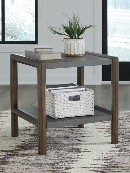 The Furniture Outlets - Ashley Furniture - Kallenny End Table - Rectangular End Table / Brown/Gray - T669-3