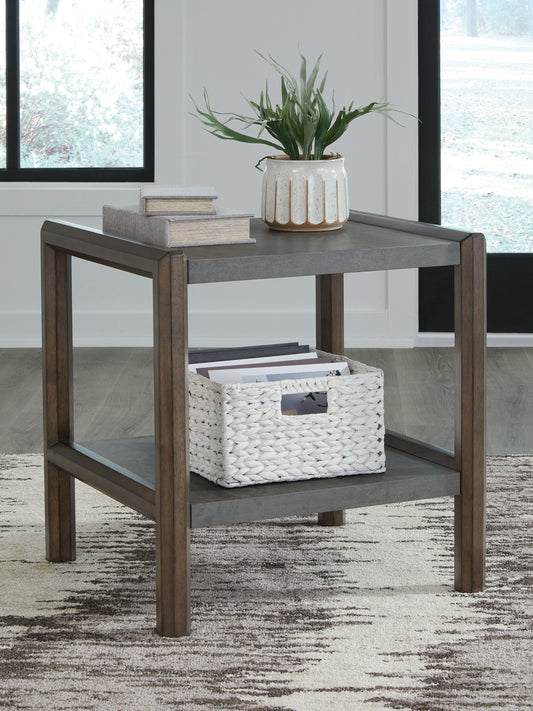 The Furniture Outlets - Ashley Furniture - Kallenny End Table - Rectangular End Table / Brown/Gray - T669-3