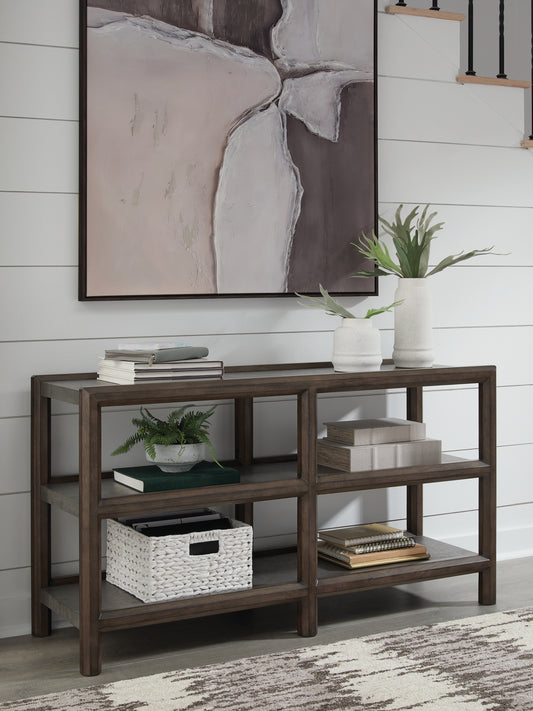The Furniture Outlets - Ashley Furniture - Kallenny Sofa Table - Sofa Table / Brown/Gray - T669-4
