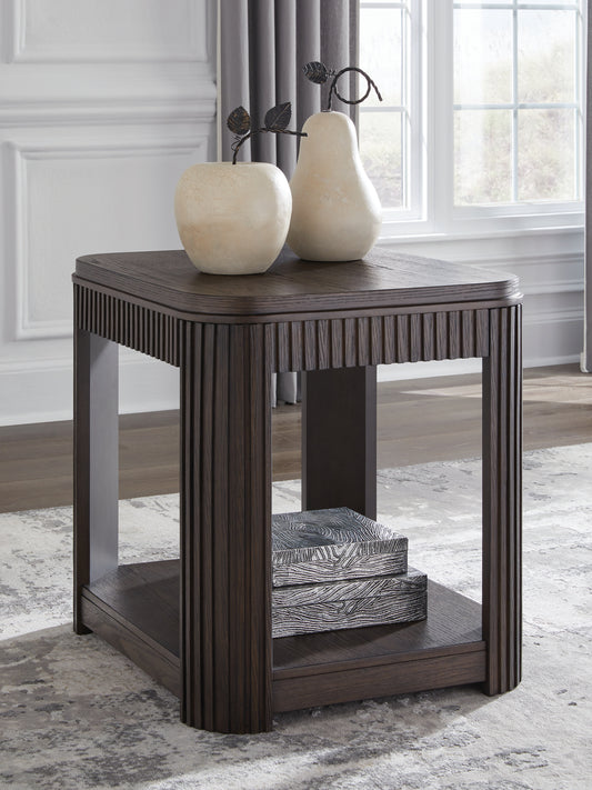 The Furniture Outlets - Ashley Furniture - Carlibrie End Table - Rectangular End Table / Warm Brown - T700-3