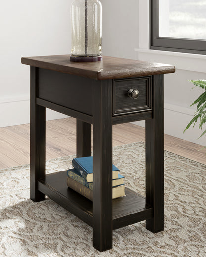 The Furniture Outlets - Ashley Furniture - Tyler Creek Chairside End Table - Chair Side End Table / Grayish Brown/Black - T736-107