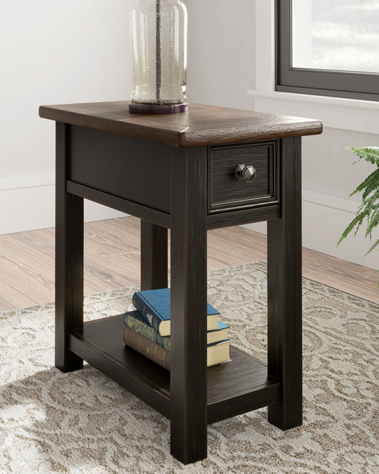 The Furniture Outlets - Ashley Furniture - Tyler Creek Chairside End Table - Chair Side End Table / Grayish Brown/Black - T736-107