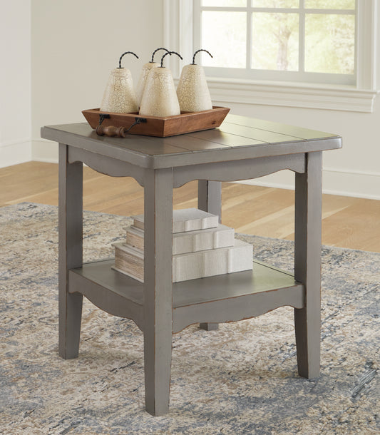 The Furniture Outlets - Ashley Furniture - Charina End Table - Square End Table / Antique Gray - T784-2