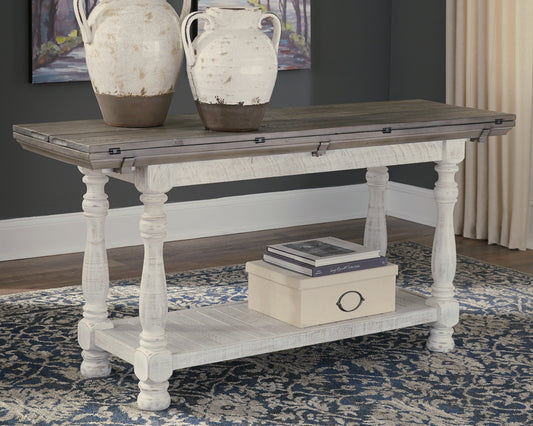 The Furniture Outlets - Ashley Furniture - Havalance Sofa/Console Table - Flip Top Sofa Table / Gray/White - T814-4