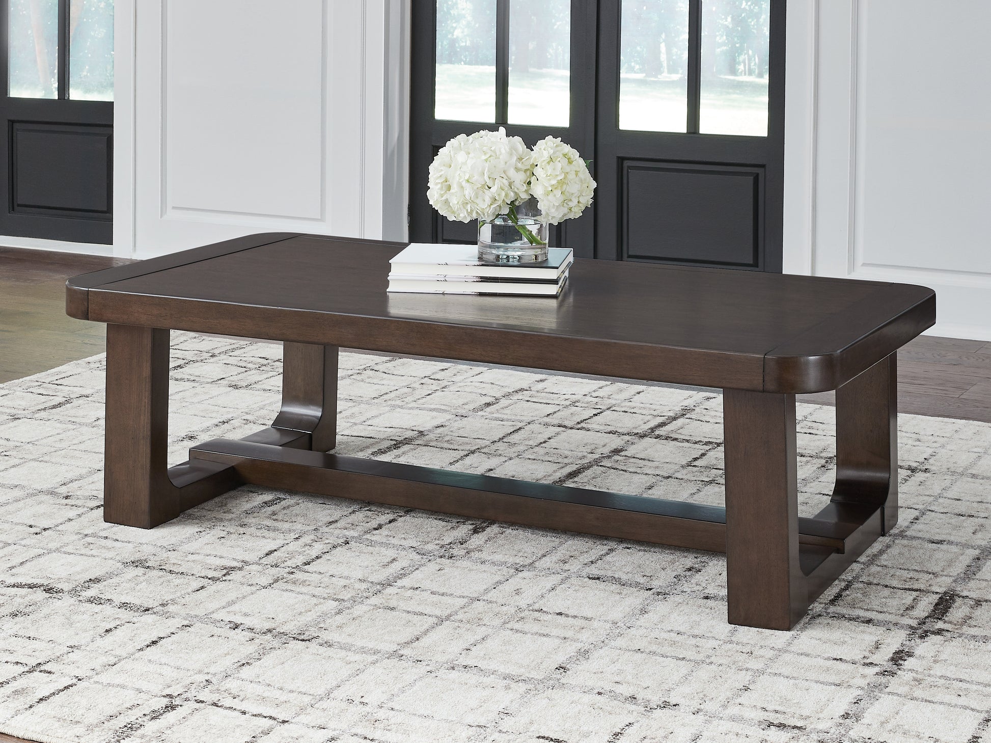 The Furniture Outlets - Ashley Furniture - Breckington Coffee Table - Rectangular Cocktail Table / Dark Brown - T856-1