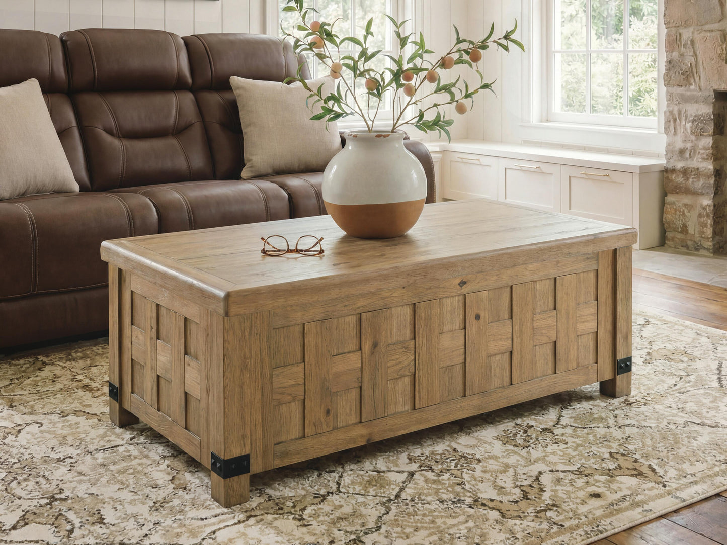 The Furniture Outlets - Ashley Furniture - Ridgester Lift-Top Coffee Table - Lift Top Cocktail Table - T858-9