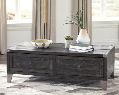 The Furniture Outlets - Ashley Furniture - Todoe Coffee Table with Lift Top - Lift Top Cocktail Table / Dark Gray - T901-9