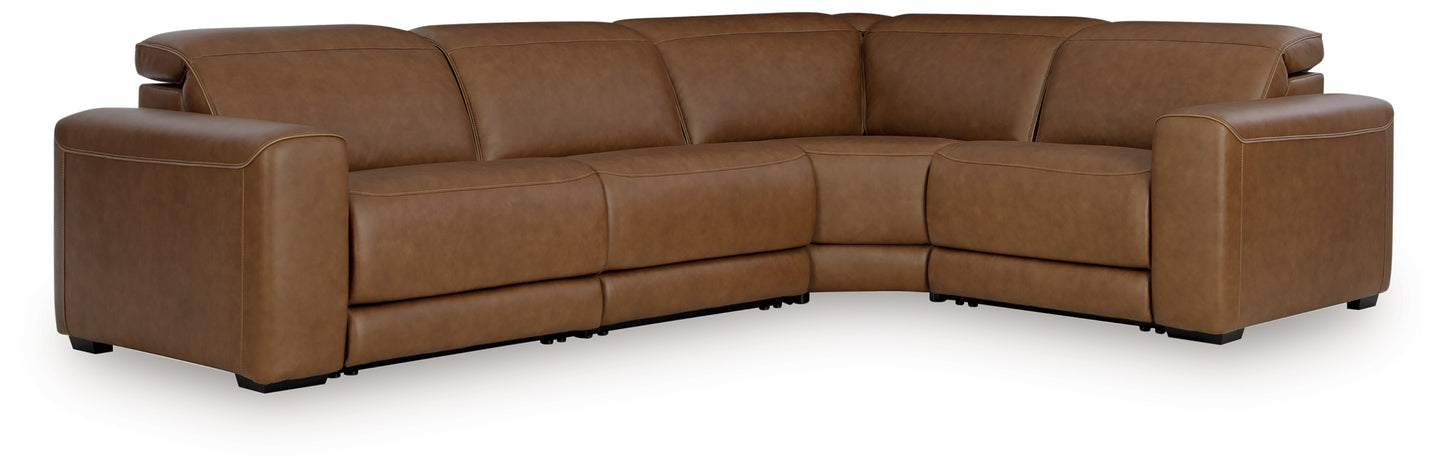 The Furniture Outlets - Ashley Furniture - Magic Man Sectional - 4-Piece Power Reclining Sectional / Caramel - PCU10700S11