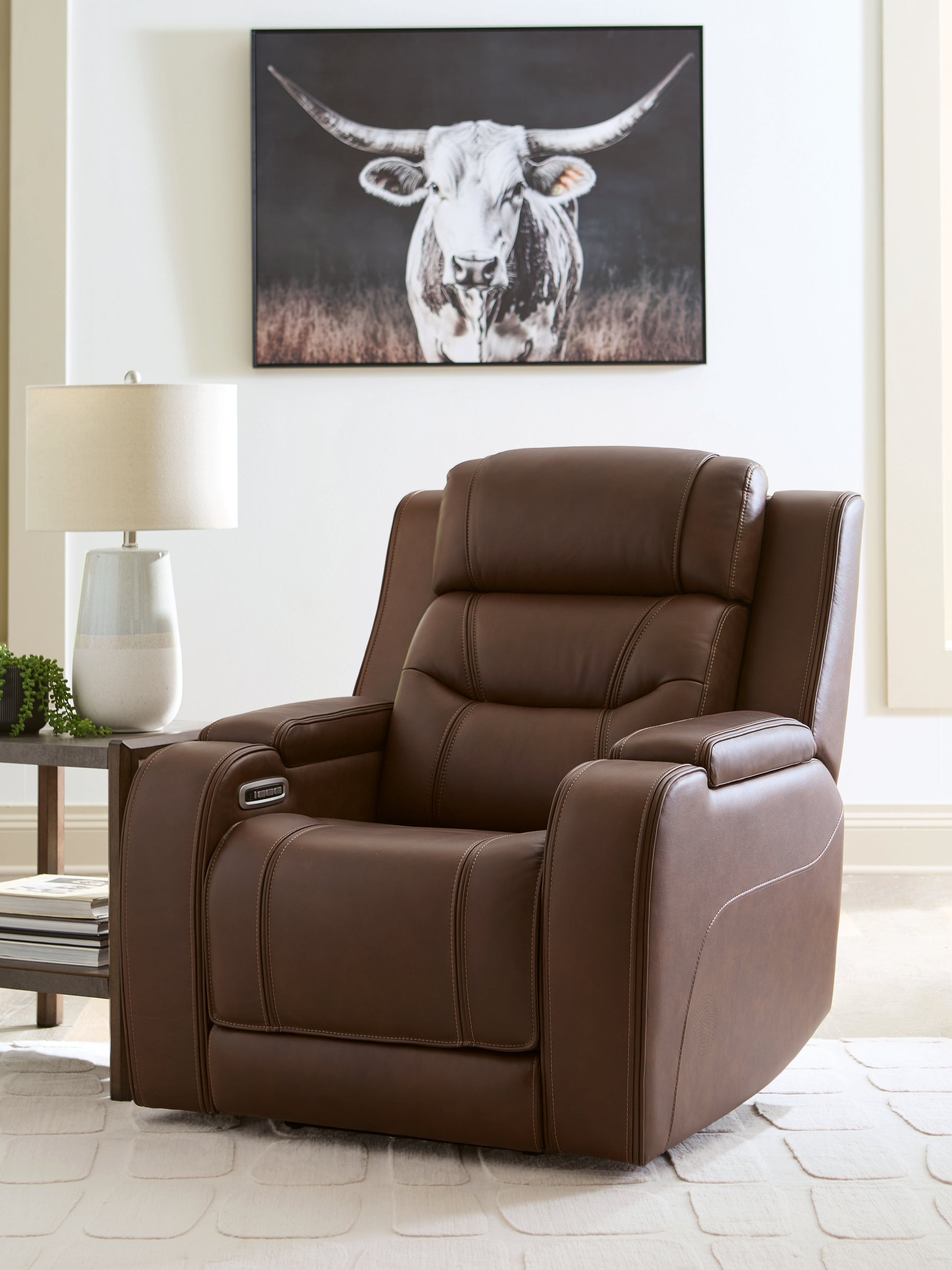 The Furniture Outlets - Ashley Furniture - Knightington Living Room - Power Recliner w/Audio Seating / Brown - PCU1160213A