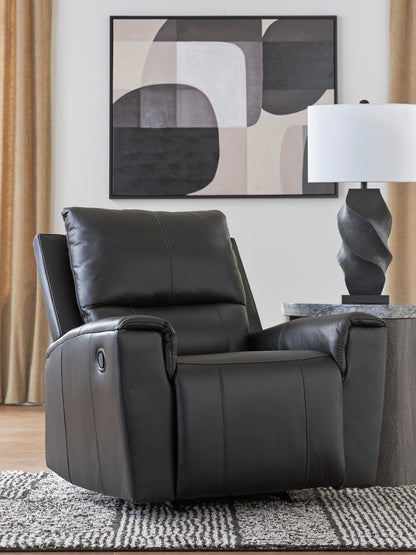 The Furniture Outlets - Ashley Furniture - Glossmore Living Room - Rocker Recliner / Black - PCU1170025