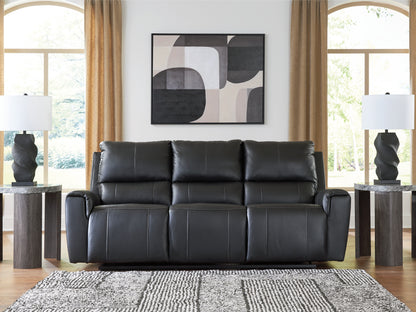 The Furniture Outlets - Ashley Furniture - Glossmore Living Room - Reclining Sofa / Black - PCU1170088