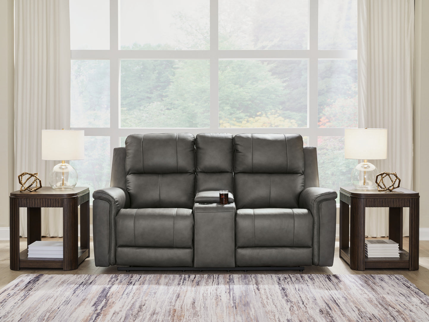 The Furniture Outlets - Ashley Furniture - Bleckley Living Room - PWR REC Loveseat/CON/ADJ HDRST - PCU1200018