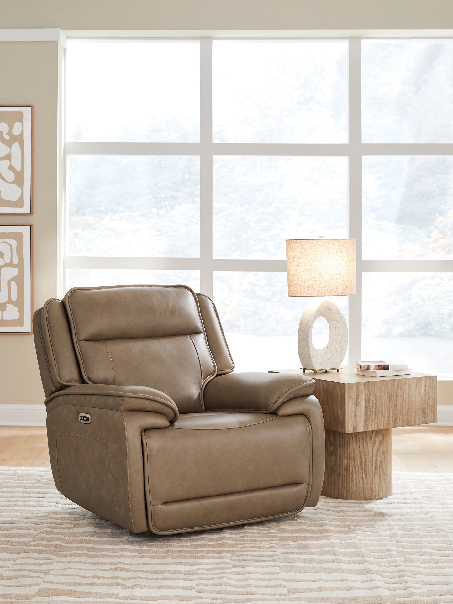 The Furniture Outlets - Ashley Furniture - Glencroft Living Room - PWR Recliner/ADJ Headrest / Sahara - PCU1240013