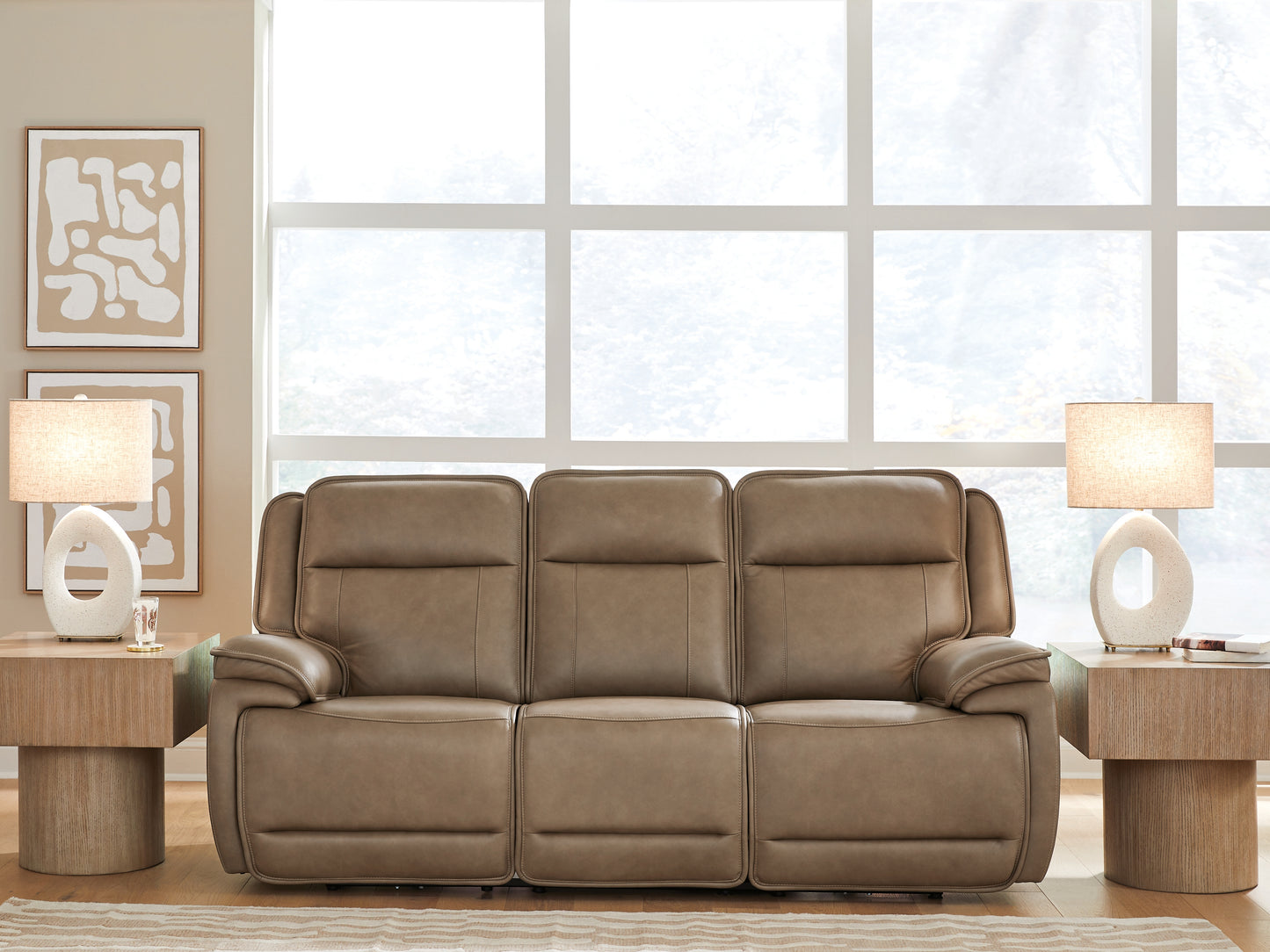 The Furniture Outlets - Ashley Furniture - Glencroft Living Room - PWR REC Sofa with ADJ Headrest - PCU1240015