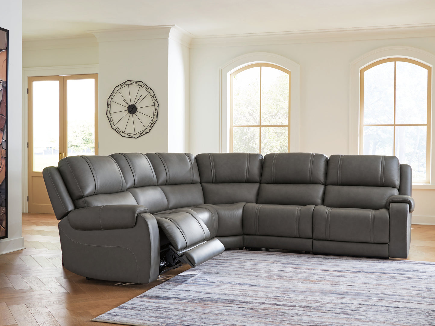 The Furniture Outlets - Ashley Furniture - 5Z - Pittson Sectional - 5-Piece Power Reclining Sectional - PCU12600S4