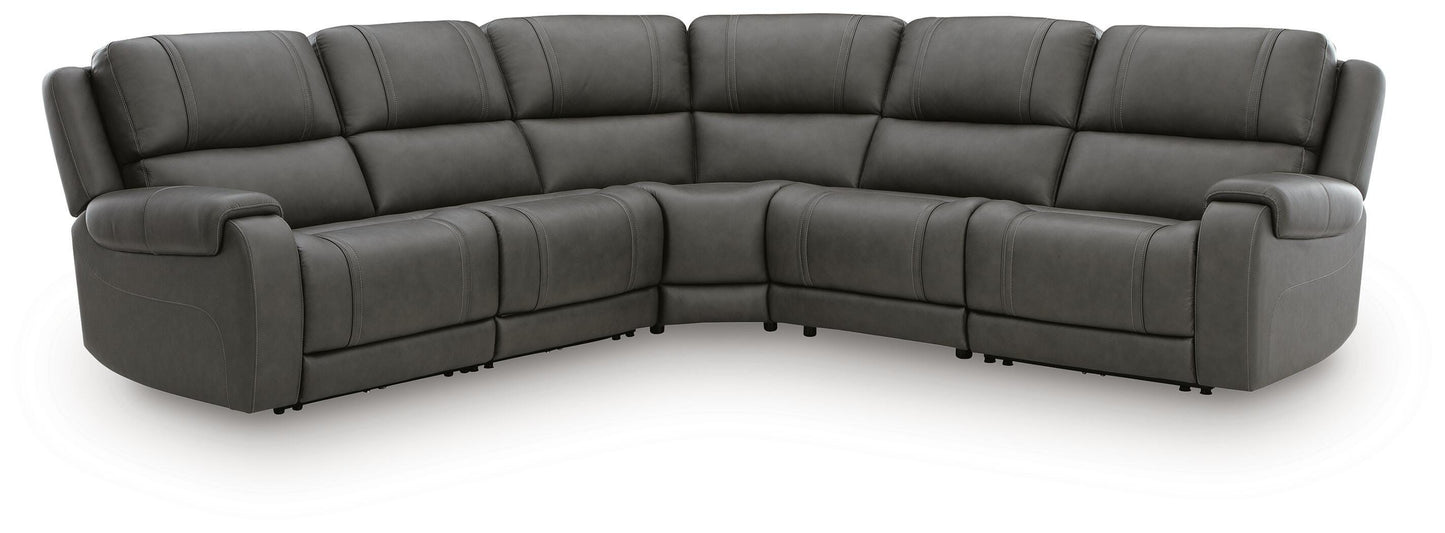 The Furniture Outlets - Ashley Furniture - 5Z - Pittson Sectional - 5-Piece Power Reclining Sectional - PCU12600S6