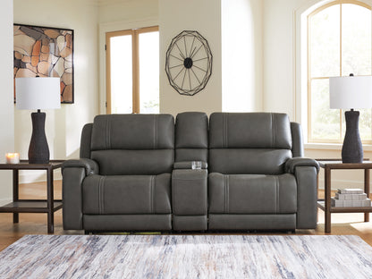 The Furniture Outlets - Ashley Furniture - 5Z - Pittson Sectional - 3-Piece Power Reclining Sectional Loveseat with Console - PCU12600S2