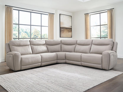 The Furniture Outlets - Ashley Furniture - Gravier Sectional - 5-Piece Power Reclining Sectional / Gray - U13300S4