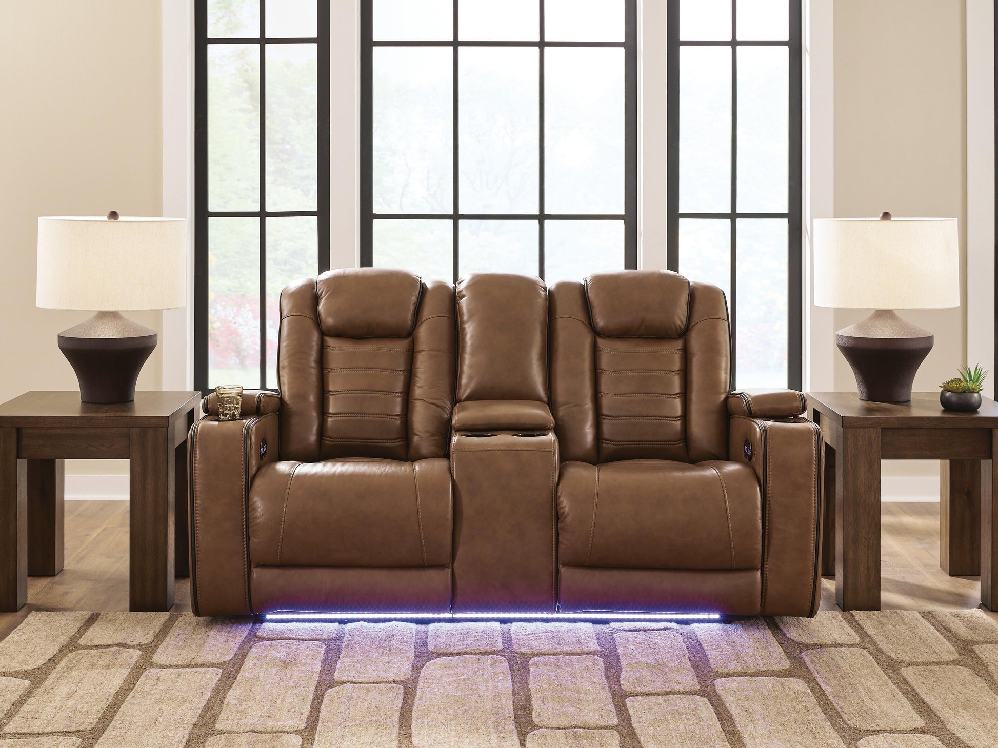 The Furniture Outlets - Ashley Furniture - Gruaro Living Room - PWR REC Loveseat/CON/ADJ HDRST - PCU1420018