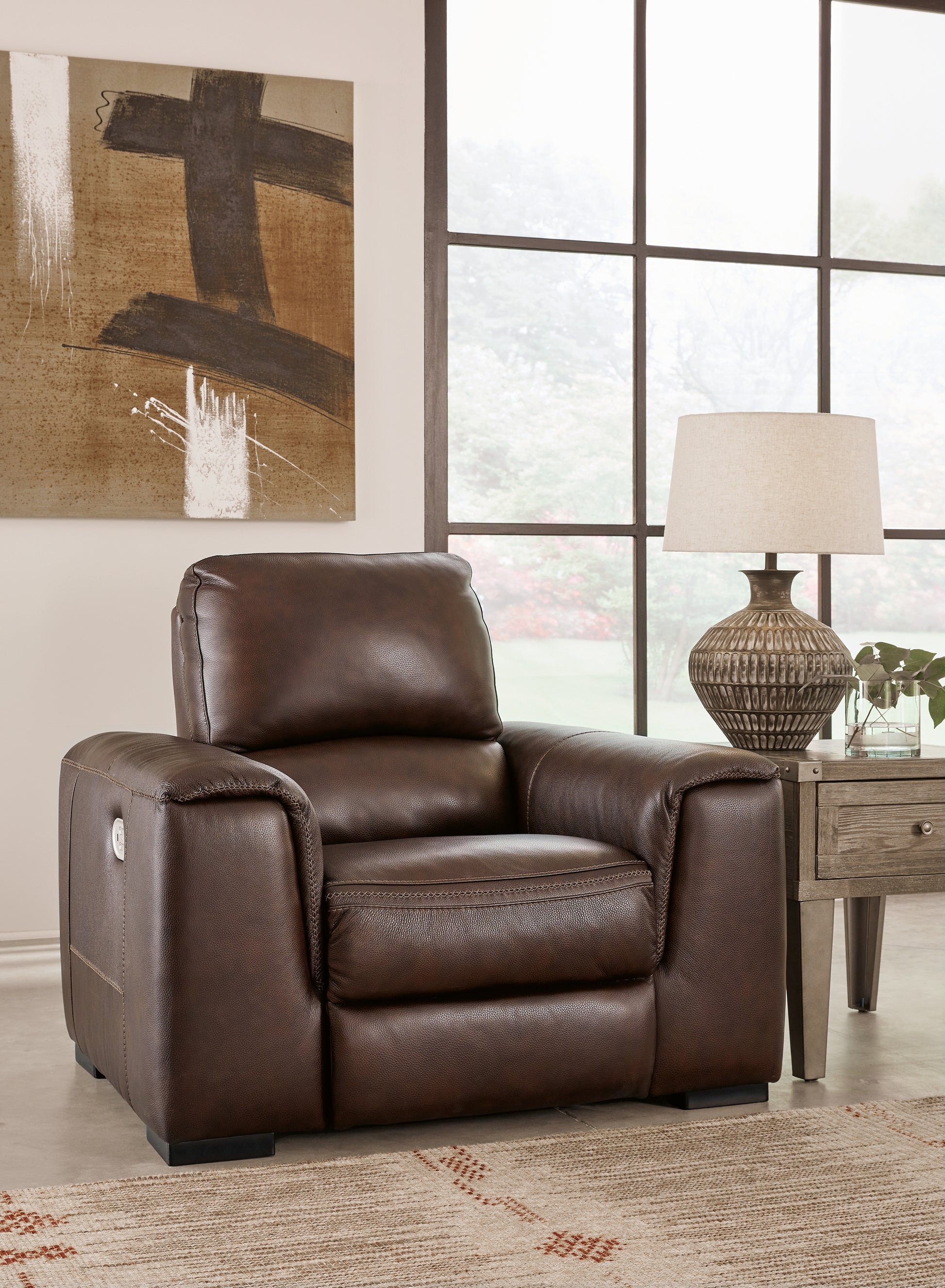 The Furniture Outlets - Ashley Furniture - Alessandro Living Room - PWR Recliner/ADJ Headrest / Garnet - U2550113