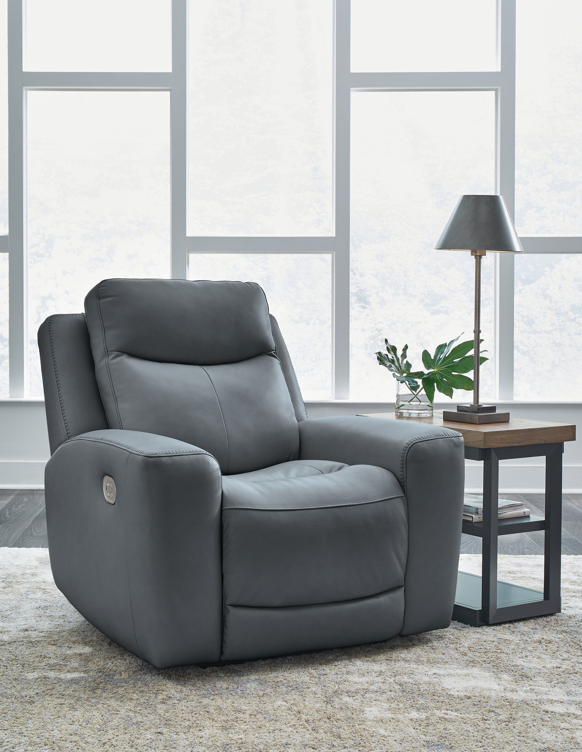 The Furniture Outlets - Ashley Furniture - Mindanao Living Room - PWR Recliner/ADJ Headrest / Steel - U5950413