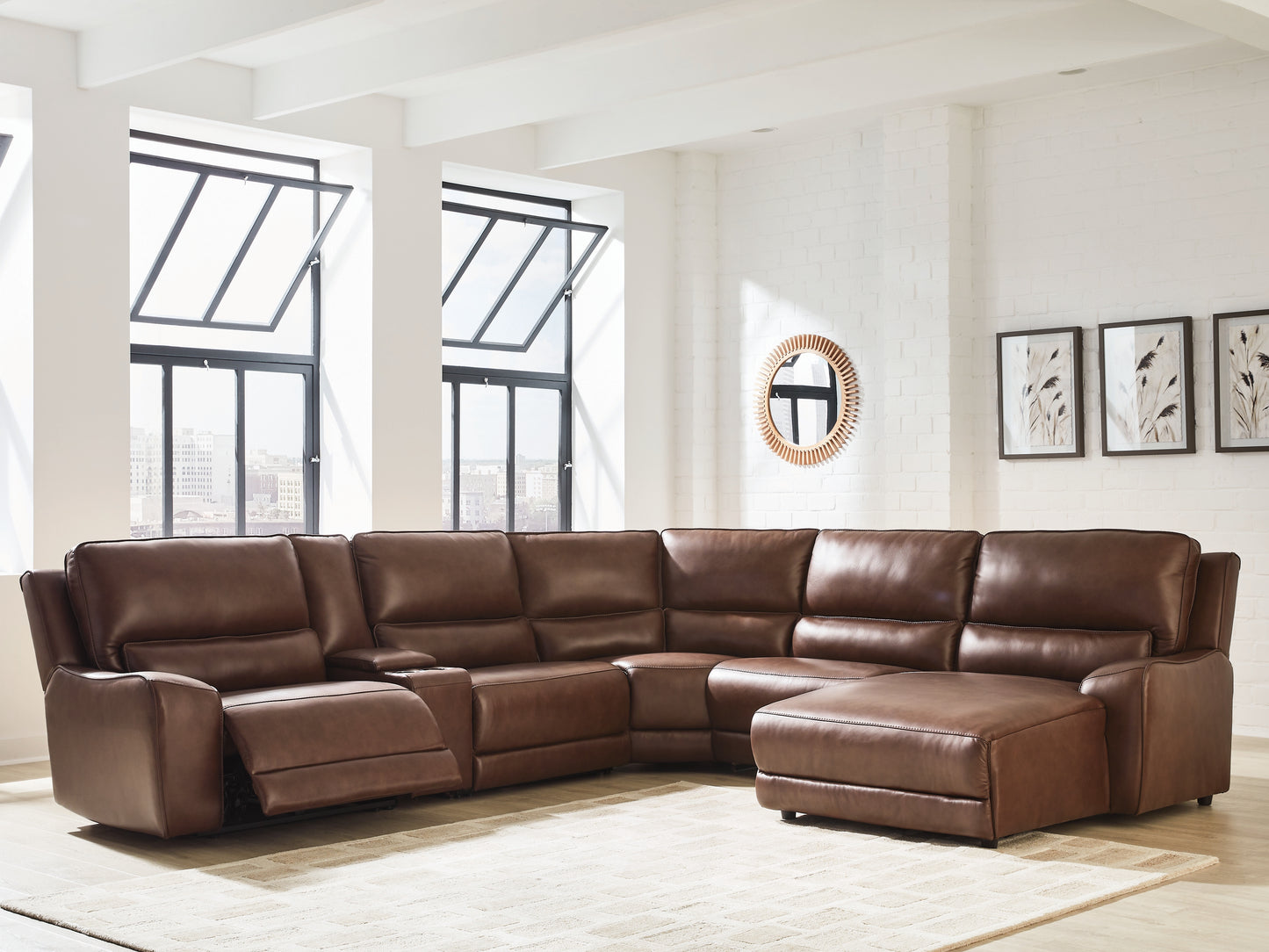 The Furniture Outlets - Ashley Furniture - DeepWakes Sectional - 6-Piece Power Reclining Sectional with Chaise / Canyon - PCU62607S6