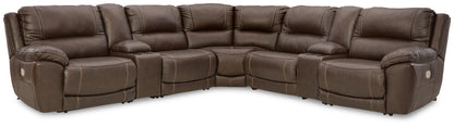 The Furniture Outlets - Ashley Furniture - Dunleith Sectional - 7-Piece Power Reclining Sectional / Chocolate - U71604S7