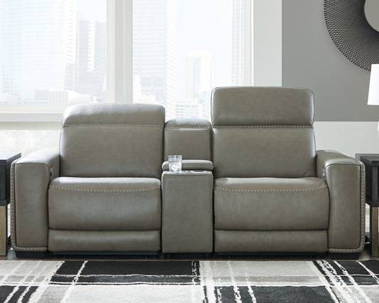 The Furniture Outlets - Ashley Furniture - Correze Sectional - 3-Piece Power Reclining Sectional with Chaise / Gray - U94202S11