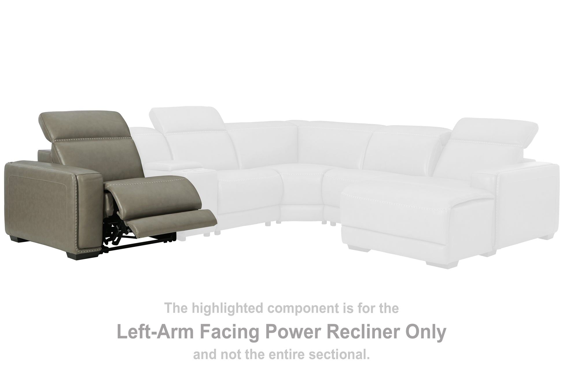 The Furniture Outlets - Ashley Furniture - Correze Sectional - LAF Zero Wall Power Recliner / Gray - U9420258