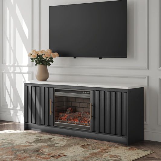 The Furniture Outlets - Ashley Furniture - Cadmori 63" TV Stand with Electric Fireplace - 63" TV Stand with Electric Fireplace - W2616W2