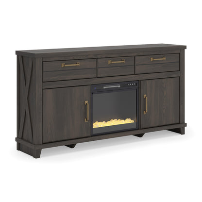 Brazen Valley 71" TV Stand with Electric Fireplace