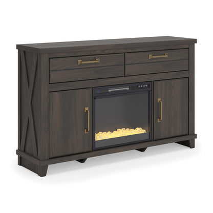 Brazen Valley 60" TV Stand with Electric Fireplace