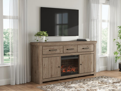 The Furniture Outlets - Ashley Furniture - Garistyn 73" TV Stand with Electric Fireplace - 73" TV Stand with Electric Fireplace - W2844W3