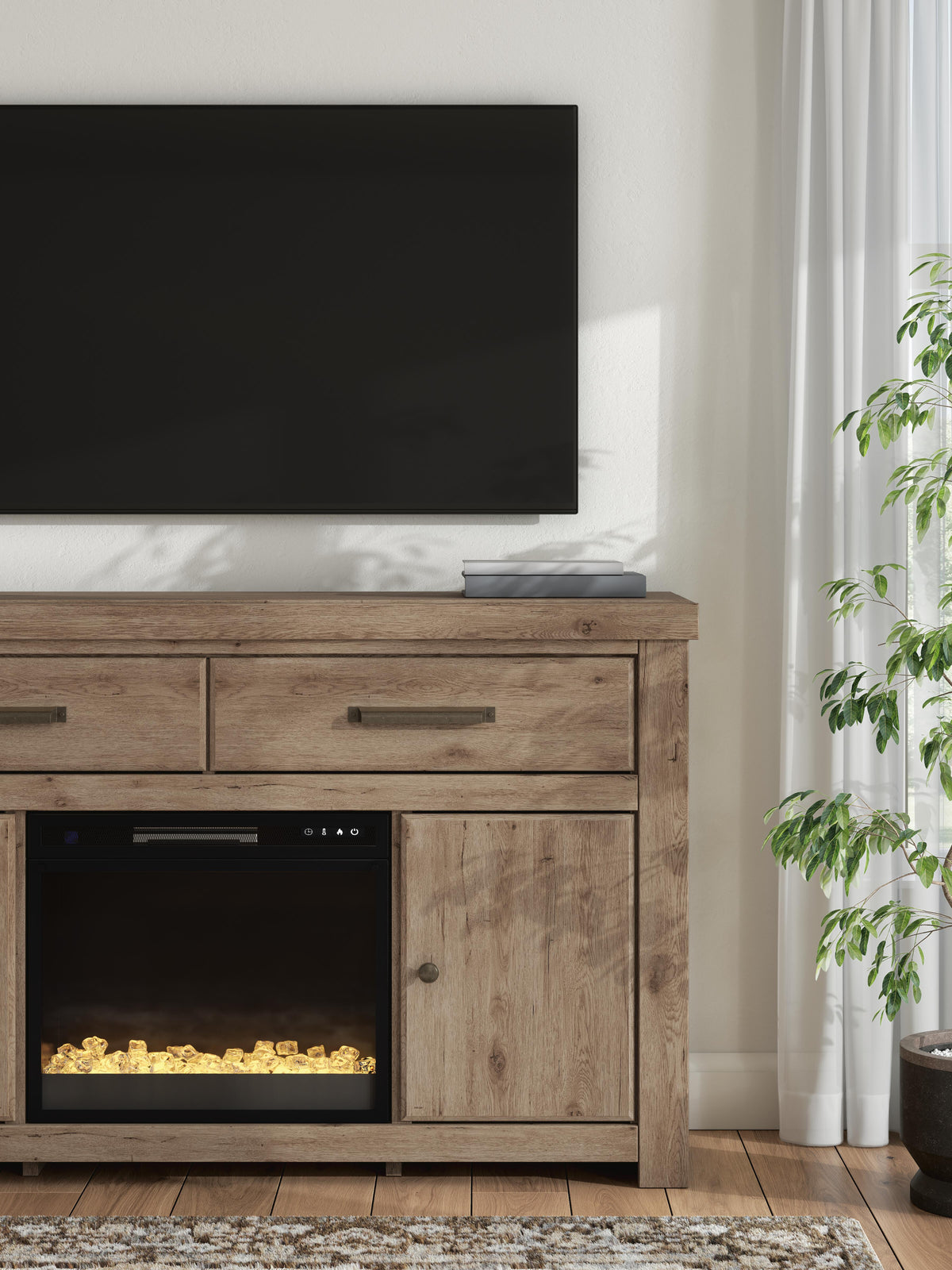 Garistyn 62" TV Stand with Electric Fireplace