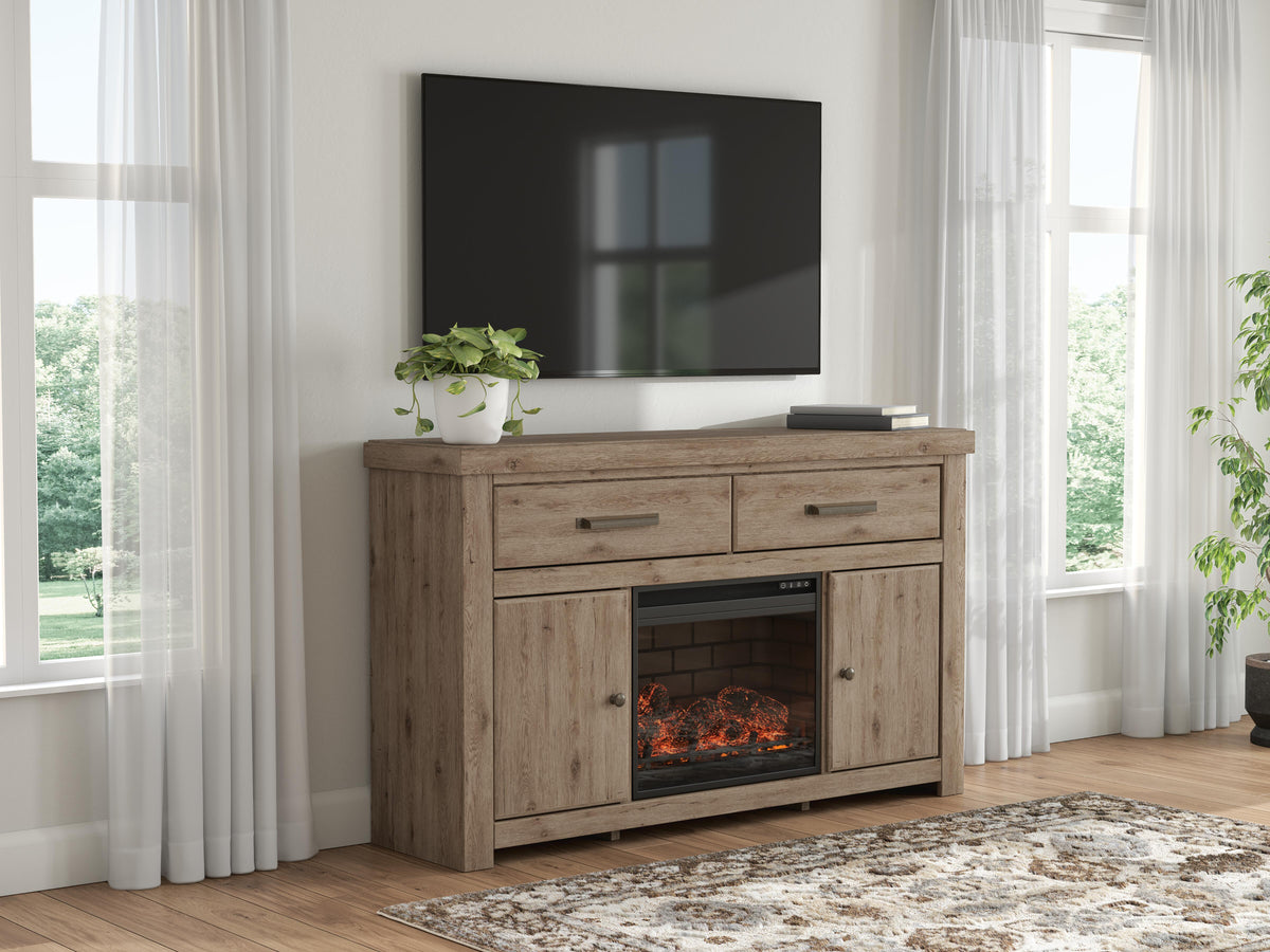 The Furniture Outlets - Ashley Furniture - Garistyn 62" TV Stand with Electric Fireplace - 62" TV Stand with Electric Fireplace - W2844W1