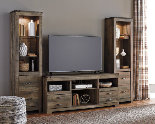 The Furniture Outlets - Ashley Furniture - Trinell 3-Piece Entertainment Center - 3-Piece Entertainment Center / Brown - W446W18